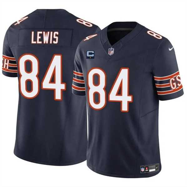 Men & Women & Youth Chicago Bears #84 Marcedes Lewis Navy 2024 F.U.S.E. With 1-star C Patch Vapor Untouchable Limited Stitched Jersey